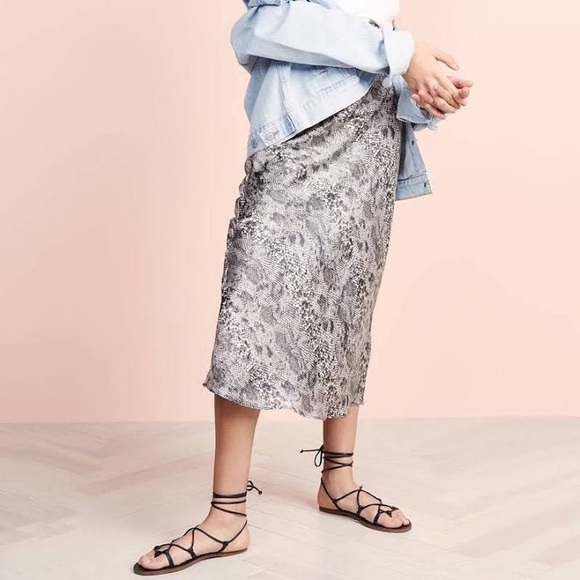 Free People Normani Bias Animal Printed Skirt NWT SZ 2 - Picture 5 of 5